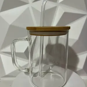 Custom Glass Mug w/ Straw