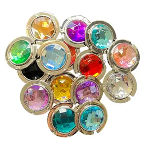 Glitz Table Bag Holder Handbag Hanger Crystal Fashion Foldable Purse Hook Folding Pursehook