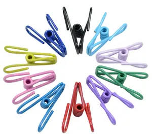 30 Pcs 2 Inch Chip Clips, Random Colors PVC Coated High Elasticity Clothes Pins & Food Clips