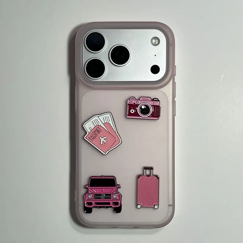 Cute Pastel Metal Sticker Pack for Travel Blogger Passport, Suitcase, Car, Camera, Smartphone, Handheld Device, Cellphone Casing & Electronics Accessories