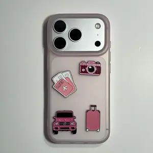 Travel Blogger Metal Stickers Passport Suitcase Car Camera Cute Chaotic Pastel-Perfect Girlie Chaos Sticker Pack