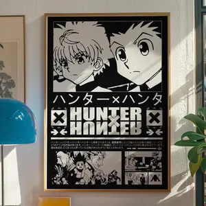 Hunter x Hunter Anime Poster -  Gon Killua Poster -  Poster - Anime Poster - Hunter x Hunter Wall Art -  Print