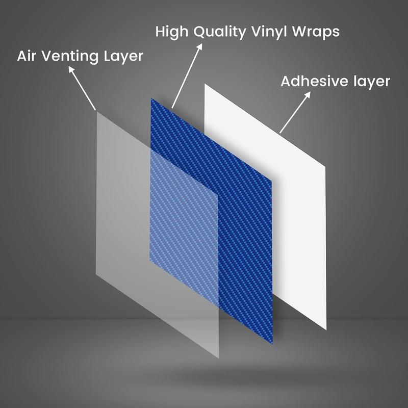 12"x120" (1FT x 10FT) 6D Carbon Fiber Textured High Gloss Vinyl Wrap Auto Car Sticker Decal Film Sheet Bubble Free Air Release Technology With Tool Kit