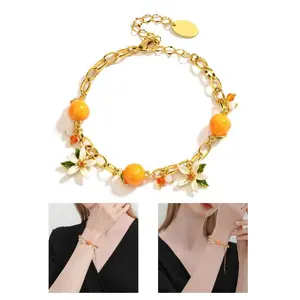Trendy Orange Bracelet Jewelry Accessory for Fashionable Individuals Wear