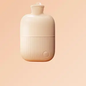 Hot Water Bottle with Cover, Leak-Proof Hot Water Bag for Hot and Cold Compress, Hand Feet Warmer, Ideal for Menstrual Cramps, Neck and Shoulder Pain Relief,Warm for Winter