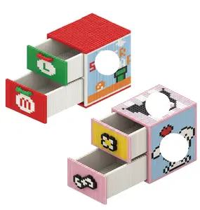 Pixel Art Storage Box Building Blocks Set — 3D Micro Building Block Model, Cute Desk Organizer Collectible & Fun Gift for Adults & Teens | YaoYaoPlay