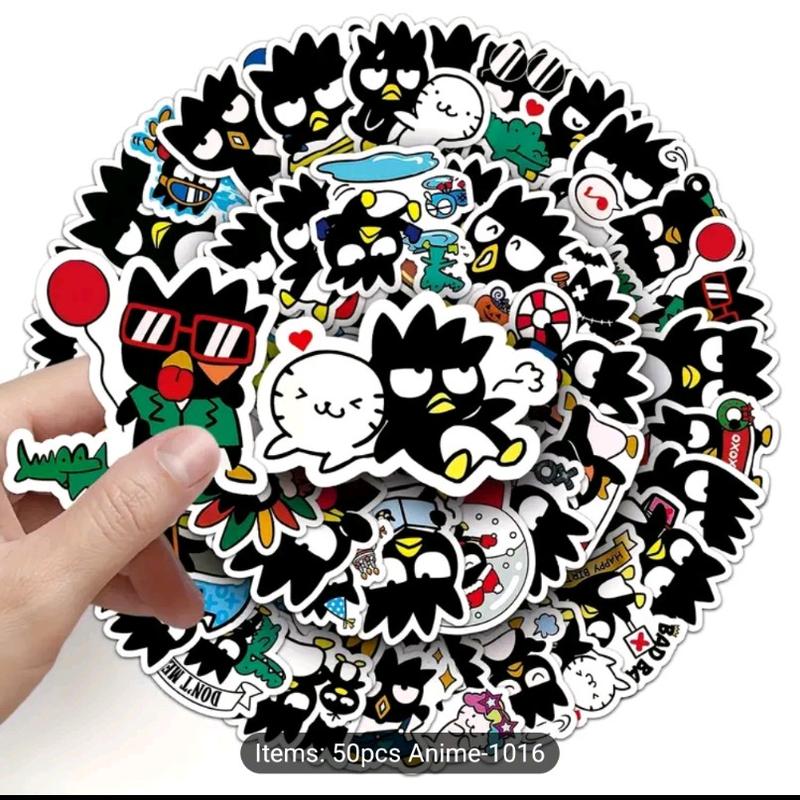 Badbadtz Maru Anime Waterproof Stickers - 50 pcs Sanrio Cartoon Vinyl Stickers for Water Bottle, Laptop, or Scrapbook | School Students Notebook Accessory