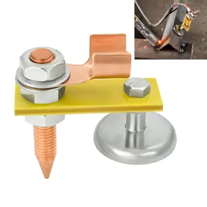 Magnetic Welding Ground Clamp Tool with Conductive Rod, Heavy Duty Welding Magnet Head with Strong Suction & Copper Tail, Stable Magnetic Support Holder Accessories for Welders