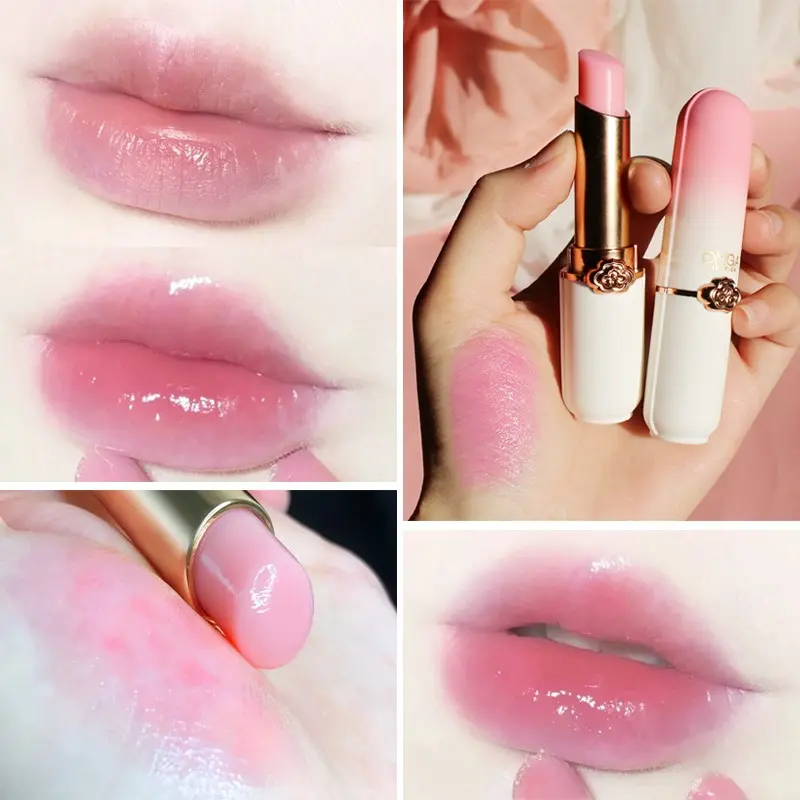 Watermelon Color-Changing Lipstick, Moisturizing Nourishing Lip Balm, Temperature-Sensitive Jelly Lip Gloss, Fruit Flavor, Hydrating, Valentine's Gift, Glossy, Hydrate, Lip Care, Juicy lipgloss, Glossy Balm Finish, Lip Moisturizer Gloss