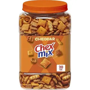 Chex Mix Cheddar Snack Mix, Salty Snacks Tub, 20 oz
