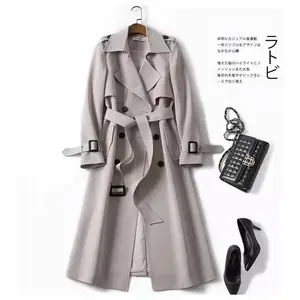 2025 Women’s Over-the-Knee Long Trench Coat – Spring New Fashion Design