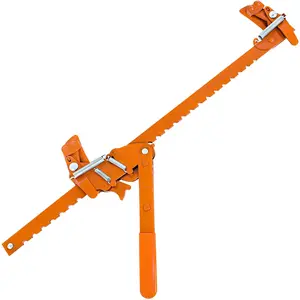 Fence Stretcher Splicer, Heavy Duty Carbon Steel Fence Stretcher Tool,  Purpose Fence Stretcher Splicer for Barbed & Smooth Wire, Fence Barb Wire Repair Tool, Orange