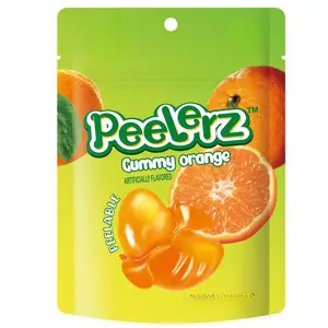 PeelErz Gummy Orange - 3D-Shaped Gummies with Real Orange Flavor, Conveniently Packaged in Resealable Bag - Candy, Snack