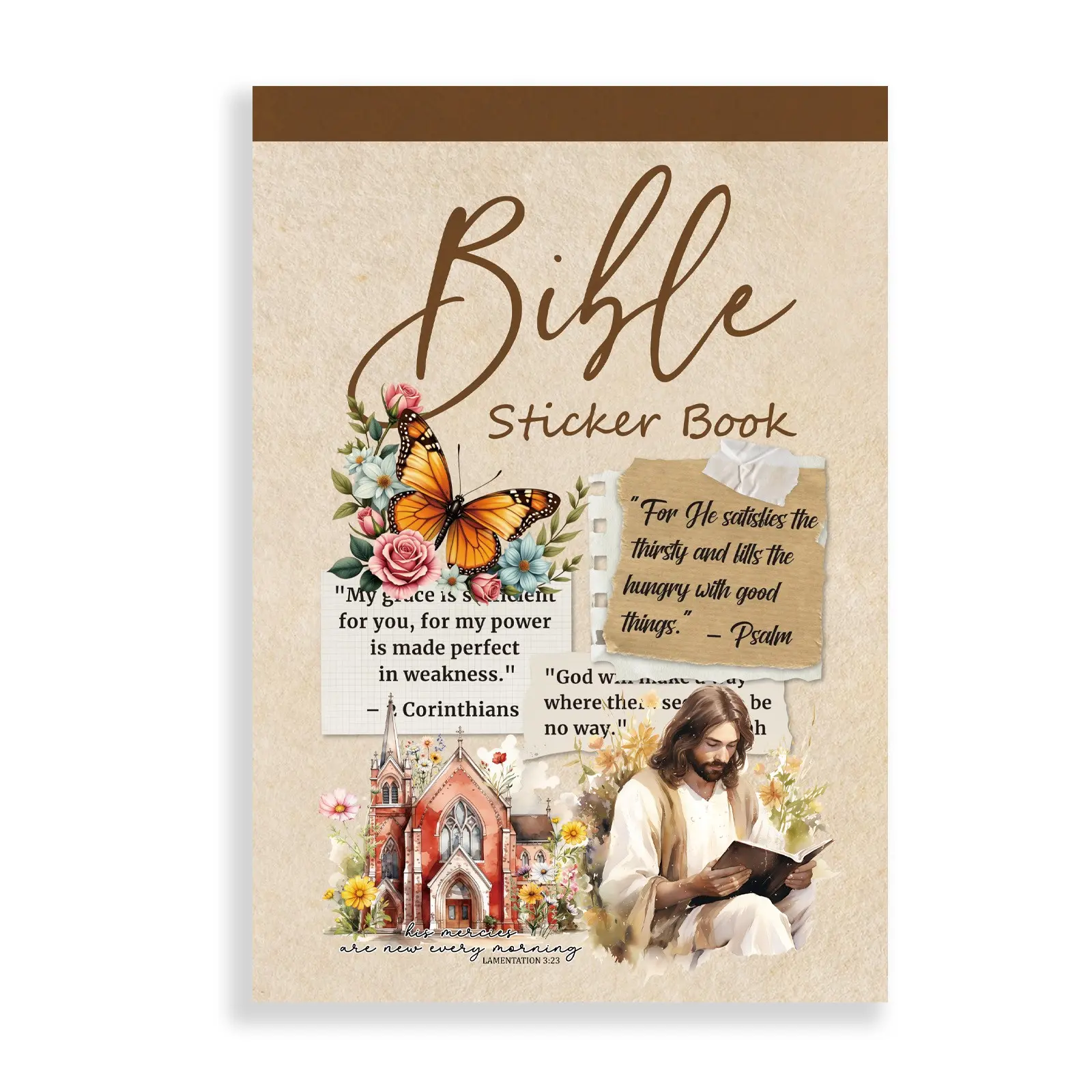 Christian Sticker Book, 353 Inspirational Bible Stickers, High Adhesive Stickers, Perfect for Water Bottles, Journals, Scrapbooking, Scrapbooks, Laptops, Christian Gifts