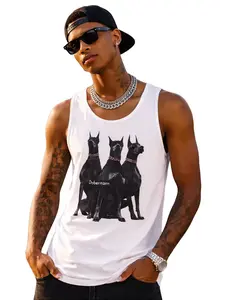 Three Black Doberman Dogs Tank Top Dobermans Graphic Tank Unisex Streetwear Dog Lover Shirt