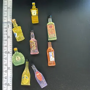 Bottoms Up Acrylic Bottles for Doll House, Art DIY Display Fun