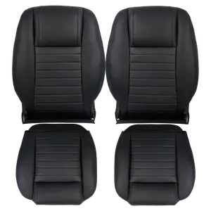 2005-2009 Mustang Custom Microfiber Leather Seat Covers for Driver & Passenger Bottoms Premium Fit Easy Installation luxury seat protector Waterproof Car