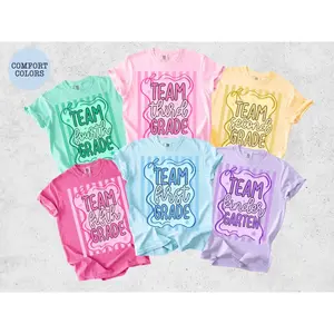 Teacher Team Shirts, Comfort Colors Back To School T-shirt For First Second Third Fourth Fifth Grade, Grade Team Tees, Gift, Apparel Made In The USA