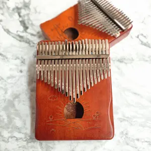 21 Key Thumb Piano Kalimba Instrument Gift, 17 Key Finger Piano with Tuning Hammer and Learning Guide, Music Birthday Gift for Kids Adults Beginners Professionals