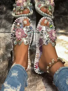 Blingbling Summer Limited Edition Starlight and Pearl Shoes, Casual, Slip On Style, Less Than Ankle Height, Rubber Sole, PU Upper Material