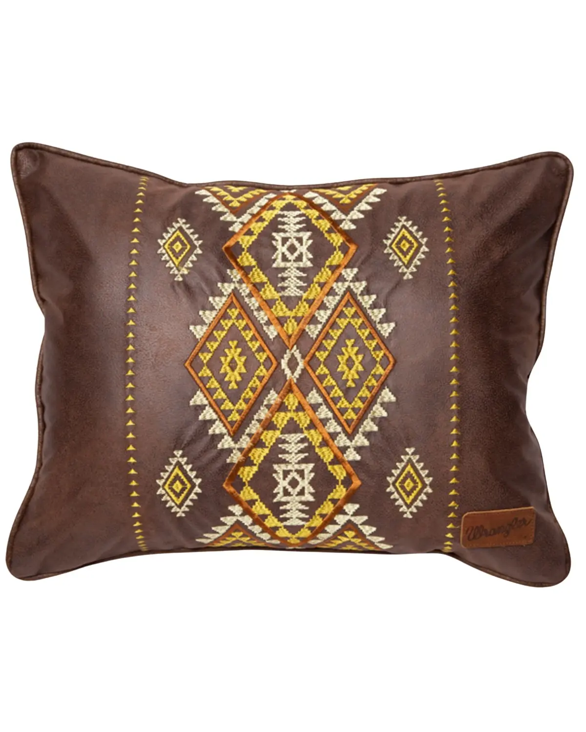 Carstens Home Unisex Wrangler Diamond River Southwestern Faux Leather Throw - Jw265