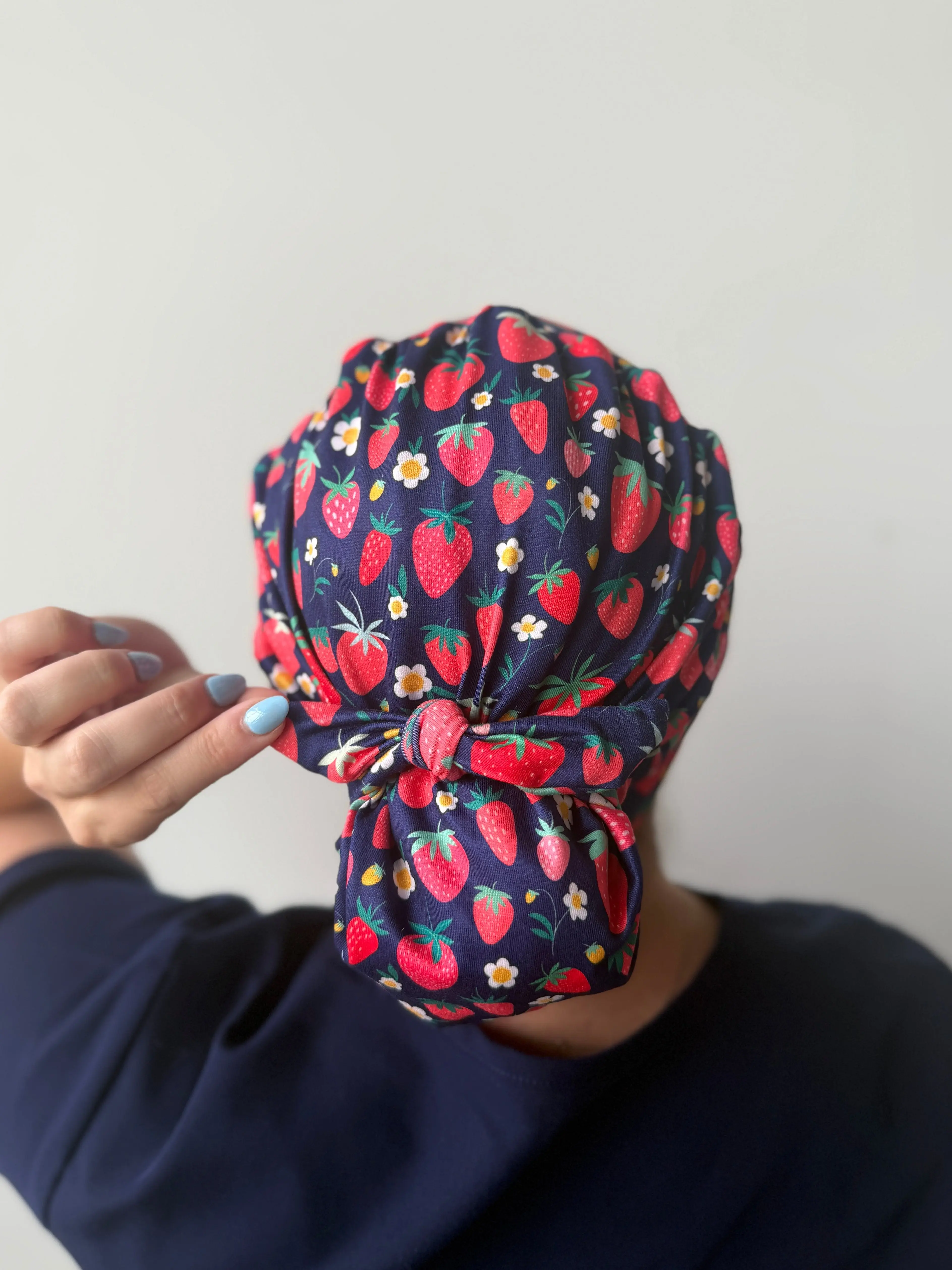 CloudCaps Scrub Cap | Navy Strawberries CloudCaps Scrub Cap | Navy Strawberries