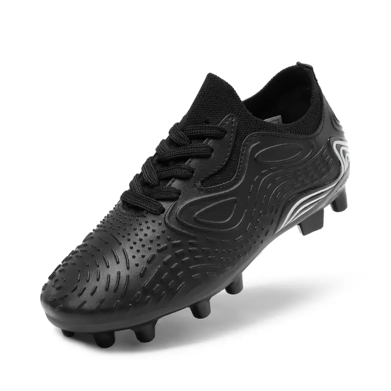 Dream Pairs Unisex Kids Football Cleats, Sporty Soccer Shoes with a Contoured Knitted Upper for Enhanced Ball Control, Reinforced Sole for Stability & Exceptional Traction, Youth Soccer, Synthetic, Traction Spikes, Easy Slip-On, Contoured Upper