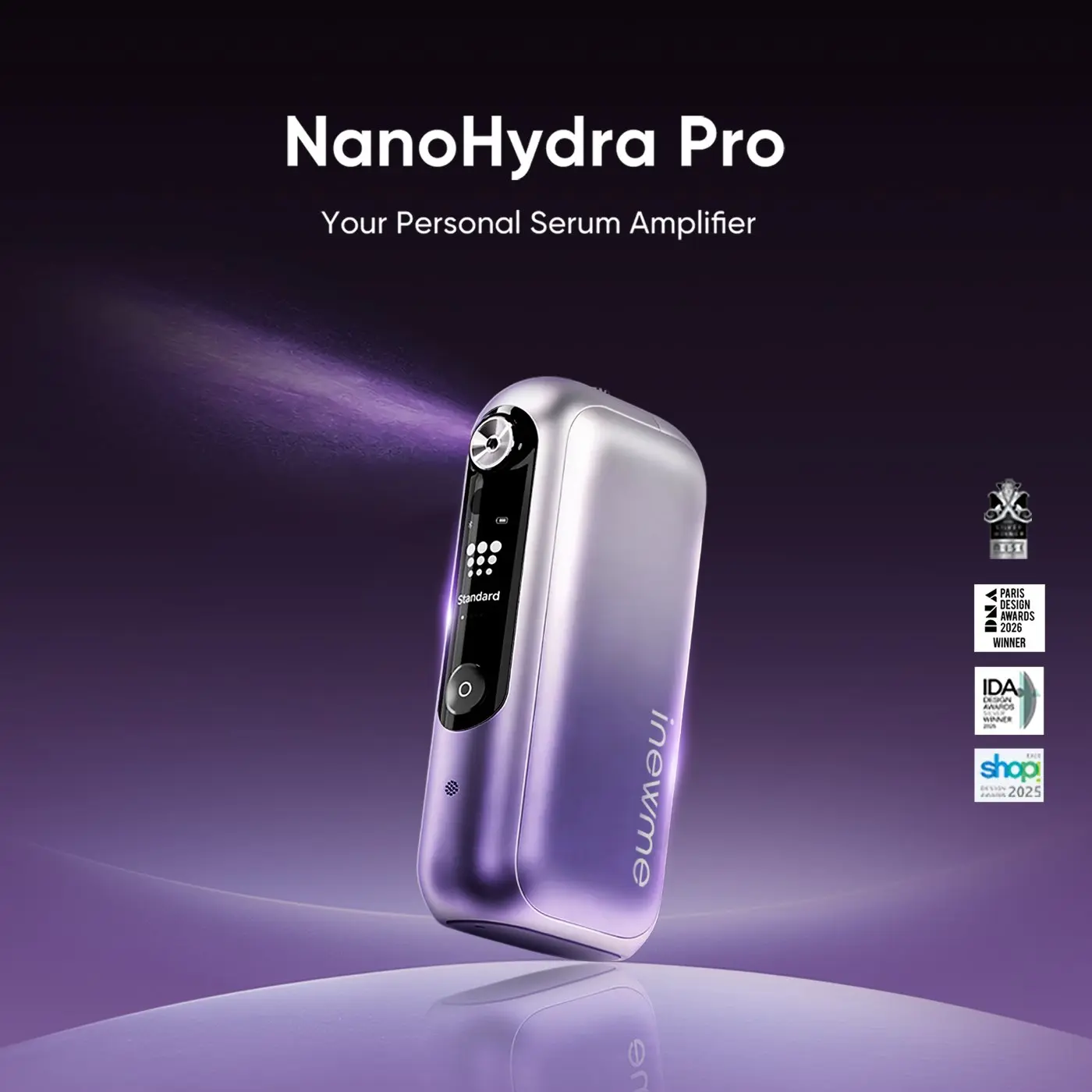 inewme NanoHydra Pro: Smart Serum Amplifier & Nano-Mist Face Hydration Device | Skin Absorption Booster, 5 Modes, App-Controlled Skincare Tech