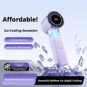 Portable Mini Fan with Digital Power Display, Rechargeable, Compact, Ultra High Speed Motor, Long Lasting Stable Performance for Hot Days
