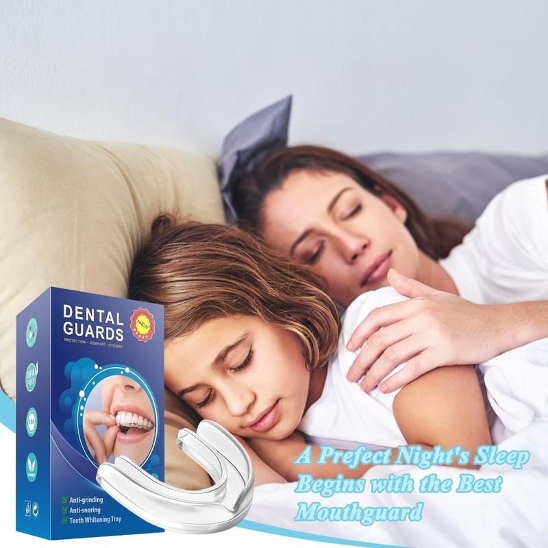 4-Pack Dental Mouth Guards for Teeth Grinding & Anti-Snoring – Reusable Custom-Fit Night Guards, Teeth Whitening Trays, Essential for Oral Health Protection, Mouthpiece
