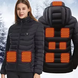 Women's and Men Winter Warm Heating Jacket, 9 Smart Heating Zones, 3 Temperature Settings, Lightweight Warm Fleece Zip Up Winter Coats, For Winter Outdoor Work Hiking Camping Sports