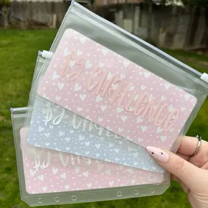 5 dollar savings challenge WITH custom vinyl envelope (rainbow)