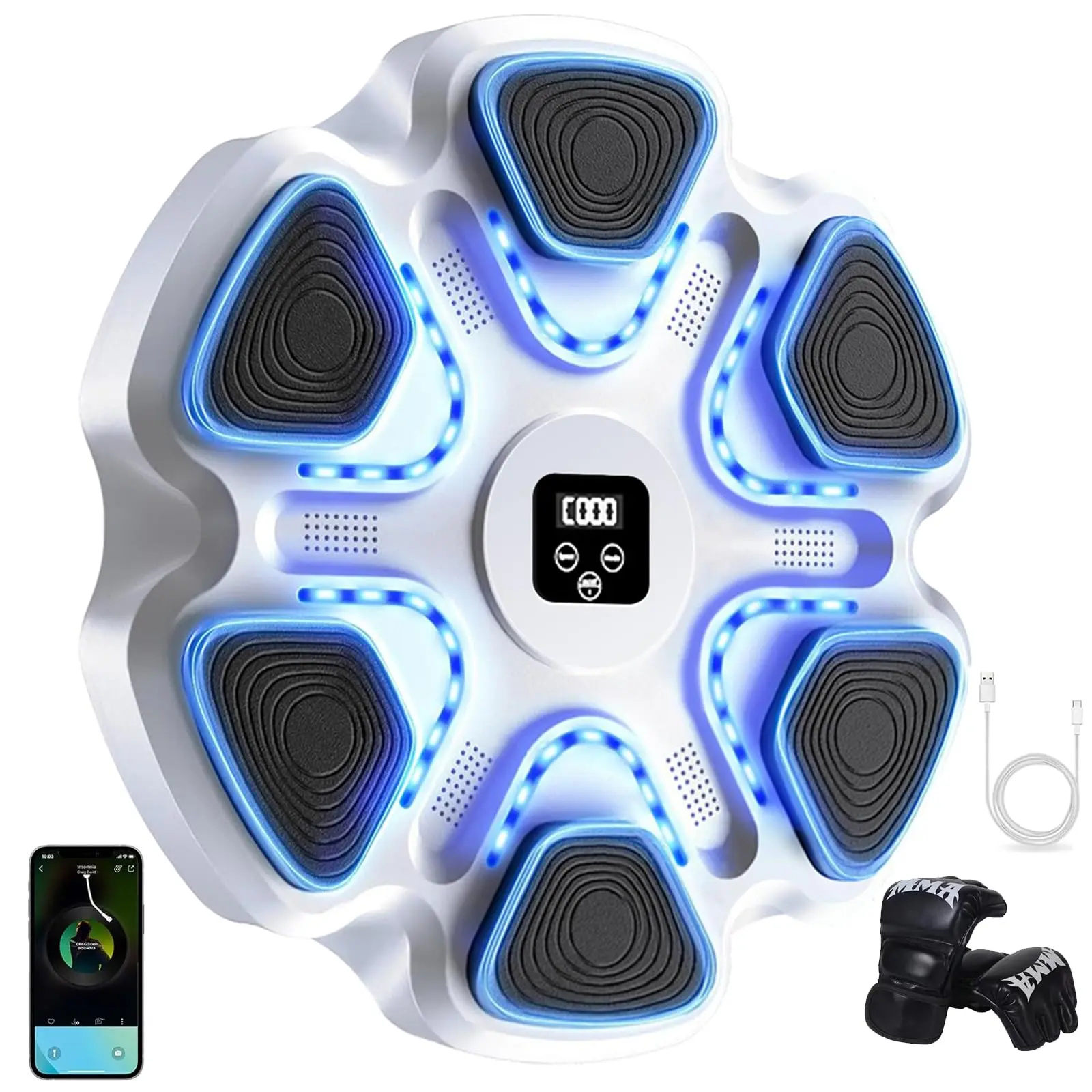 music boxing machine with gloves