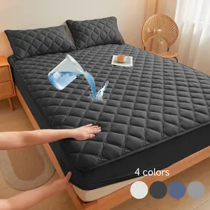 2pcs/3pcs waterproof and dirt-proof mattress cover Soft, comfortable and breathable mattress protector Suitable for bedrooms, guest rooms, apartments, schools and families with children, pets or the elderly Twin/Full/Queen/King  hotel mattress protection