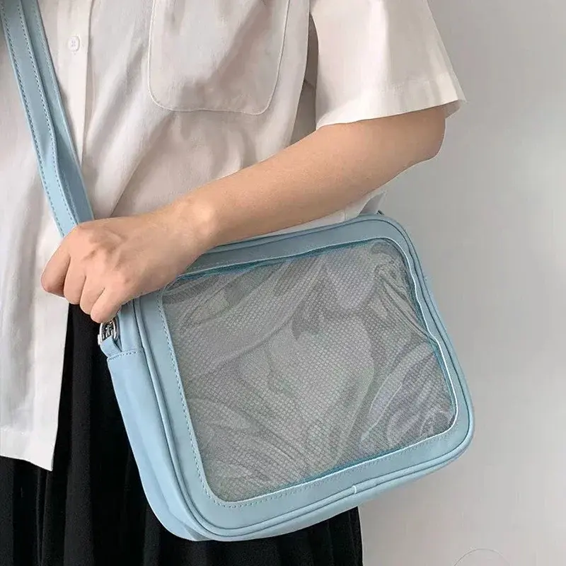 Japanese High School Girls Crossbody Bags Pu Jk Handbags Transparent Itabag Women New 2024 Ita Bags Leather Shoulder Bag Bolso