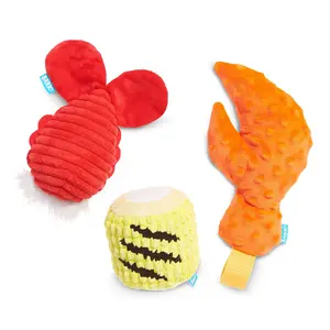 Barkbox The Maine Event Dog Toy Bundle – Squeaky Dog Toys – Plush Dog Toys – Puppy and Pet Toys for Medium to Large Dogs