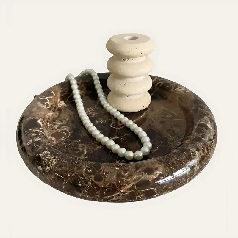 Stonekocc US Stock Natural Stone Tray Dark Emperador Travertine Lilac White Marble