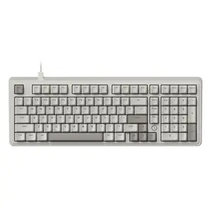 AJAZZ AK980 Large Mechanical Keyboard, Mechanical Backlit Keyboard Red Switch Lightweight Silent Wired Gaming Keyboard Gasket Structure Mute Filling RGB Backlight Gaming Office Keyboard DIY Suitable for Esports Games