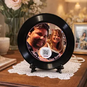 Custom Decorative Record Plaque  Personalized Song for Mom w/ QR Code | Mother’s Day Gift