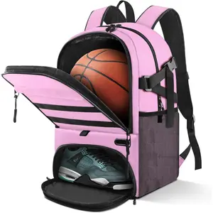 Basketball Bag, Soccer Backpack Volleyball Football Backpack Sports Gym Bag with Shoe&Ball Compartment