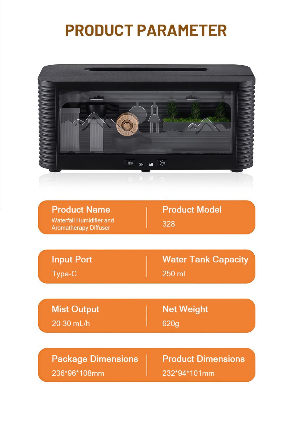 Real Flowing Water Flame Humidifier Water Drop Aroma Diffuser Waterless Auto Off Timer Mist Essential Oil Diffuser For Home Bedroom Office Relaxation Sleep Aromatherapy Fragrance Gift