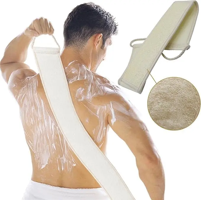 Natural Loofah Washcloth and Soft Bath Towel Set, Quick Dry Ultra Absorbent Bath Accessory, Gentle Body Massage Shower Essential for Travel & Home Use, Accessories, Lightweight
