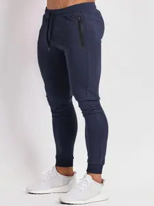 Men's Sporty Ankle Cuff Pants, Slim Fit Silk Fabric, Casual Comfortable Style, Perfect for Active Lifestyle, Sports Bottoms, Fitness Pants