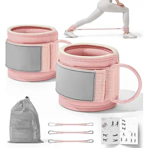 Ankle Resistance Bands with Cuffs, Adjustable Ankle Straps for  & Glute Workout,  Exercise Bands for  Machines Women,  for  Fitness & Booty