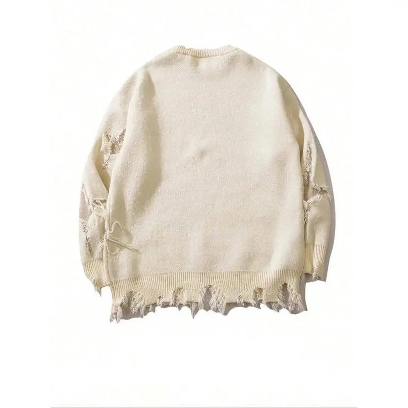 Men's Distressed Drop Shoulder Sweater Loose Casual Street Style Soft Comfortable Long Sleeve Crew Neck Sweater Autumn Fashion Men's Knitted Sweater for Daily Wear Knitwear Menswear Tops Crewneck Black Halloween Men's Distressed Drop Shoulder Sweater Loose Casual Street Style Soft Comfortable Long Sleeve Crew Neck Sweater Autumn Fashion Men's Knitted Sweater for Daily Wear Knitwear Menswear Tops Crewneck Black Halloween