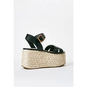 JUSTFAB Women's Platform Espadrille Sandals - Stylish Slip-On Casual Footwear with Adjustable Buckle for Daily Wear, Sandals Women, Women's Sandals