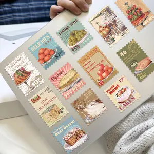 Vintage Cafe Food Stickers - 100pcs Retro Restaurant Decals for Journaling Planners & DIY Projects Perfect for Food Journaling & Coffee Lovers