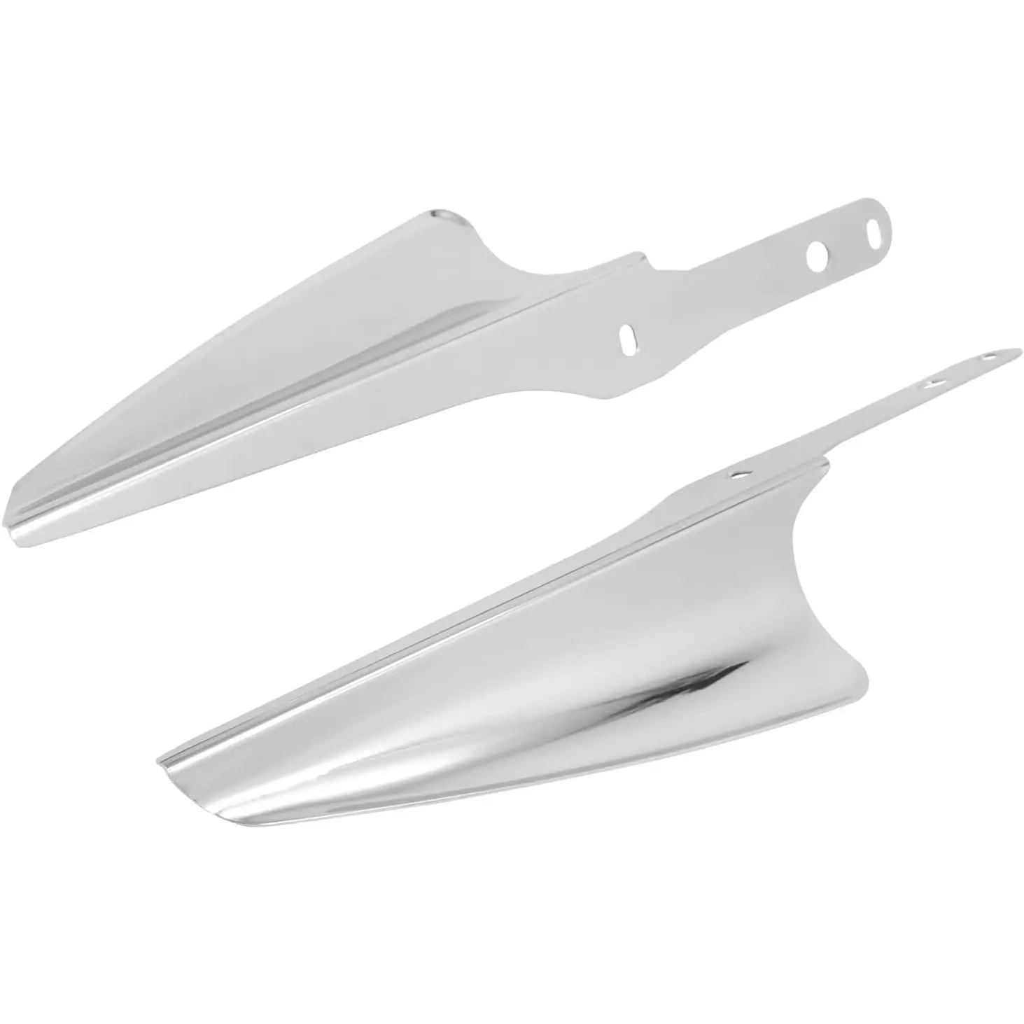 Chrome Front Fork Mount Wind Deflectors - 1 Pair High-Quality Steel Harley Touring Accessories, Sleek, Durable, Mounts Front Forks, Reduces Buffeting for 1995-2023 Models (Street Glide, Electra Glide, Road King, CVO FLHT, FLHR, FLHX)