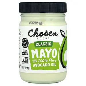 Chosen Foods Classic Mayo Made With 100% Pure Avocado Oil , 12 fl oz (355 ml)