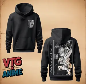 Heavyweight Cotton Hoodie, Attack on Titan Merch, Levi Ackerman Graphic Hoodie, Anime Lover Gift, Casual Streetwear, Manga Fans Clothing, Crewneck Style, Soft Tops, Fabric Menswear